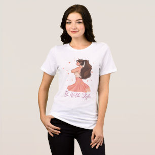 Graceful Woman in Flowing Skirt Tri-Blend Shirt