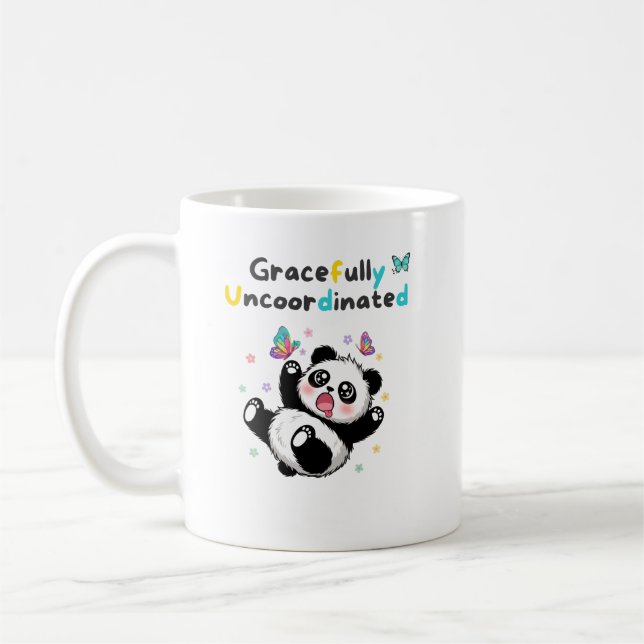 Gracefully Uncoordinated Cute Panda Coffee Mug (Left)