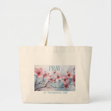 GraceGear - Pray Tote Bag-Blue Text