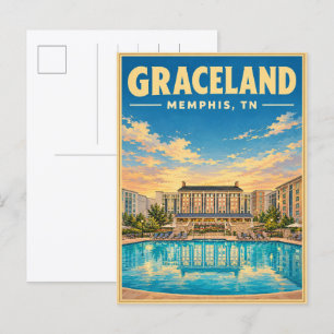 Graceland Memphis Tennessee Vintage Travel gifts Postcard