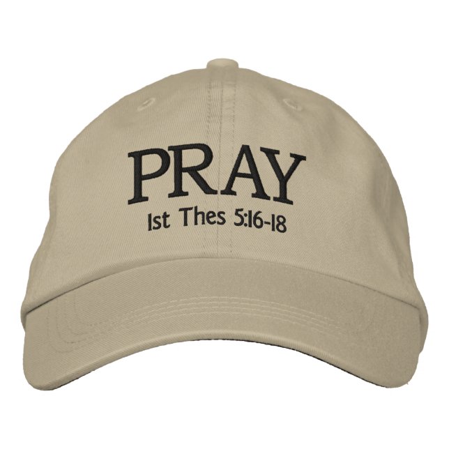 GraceWear - Pray Hat - Black Stitching (Front)