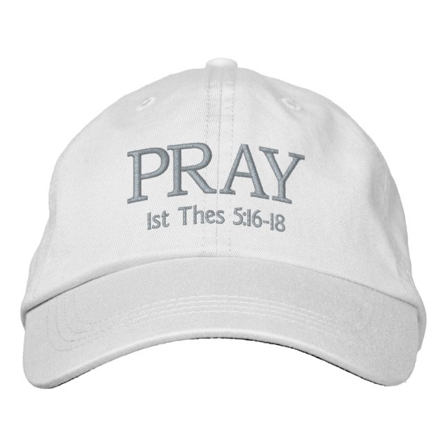 GraceWear - Pray Hat - Silver Stitching (Front)