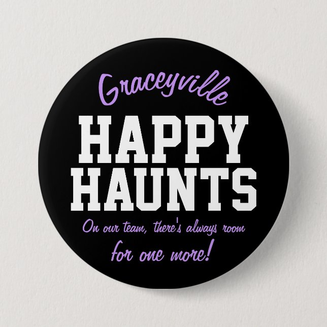 Graceyville Happy Haunts 3 Inch Round Button (Front)