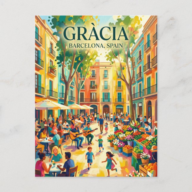 Gràcia Spain Postcard (Front)