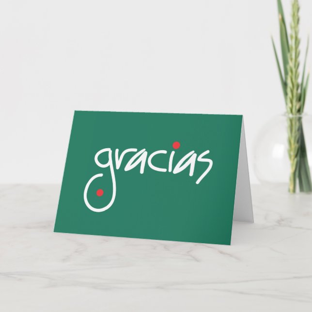 Gracias Christmas Thank you in any language Card (Front)