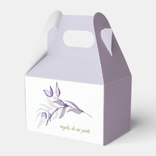 Gracias Follaje Púrpura Favour de fiesta Favor Box