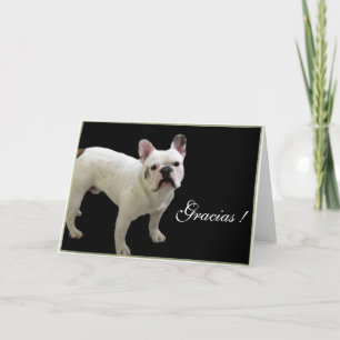 Gracias French bulldog greeting card
