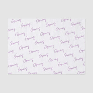 Gracias Minimal Puprle Script Custom Business Tissue Paper