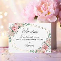 GRACIAS por venir Pink Spanish Quinceañera Quince