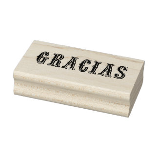 Gracias- wood stamp