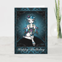 "Gracie" Gothic Couture Swallow Fairy Card