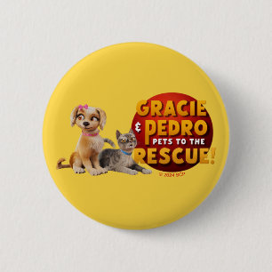 Gracie & Pedro Dynamic Duo 2 Inch Round Button