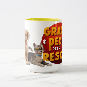 Gracie & Pedro Dynamic Duo Two-Tone Coffee Mug
