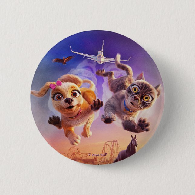 Gracie & Pedro: Pets to the Rescue! 2 Inch Round Button (Front)