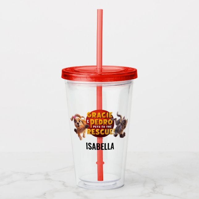 Gracie & Pedro Watch Party Favour Acrylic Tumbler (Front)