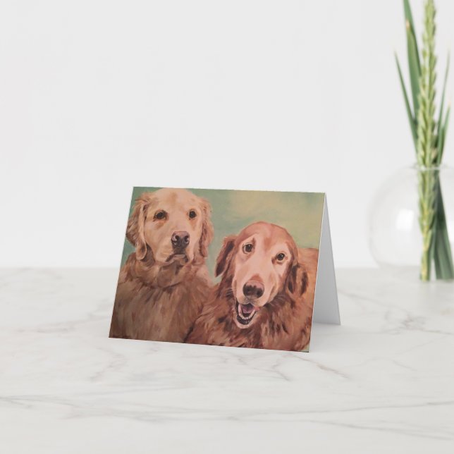 Gracie & Wesley -Pet Portraits Notecard (Front)