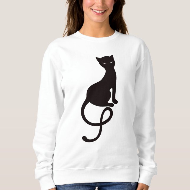 Gracious Evil Black Cat Silhouette Sweatshirt (Front)