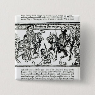 Gracious Sovereign, c.1631 2 Inch Square Button