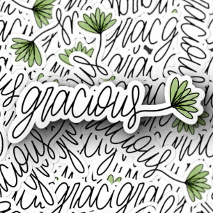 Gracious Word Flower Laptop   Die-Cut Sticker