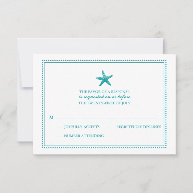 Gracity Starfish | Mariage RSVP (Devant)