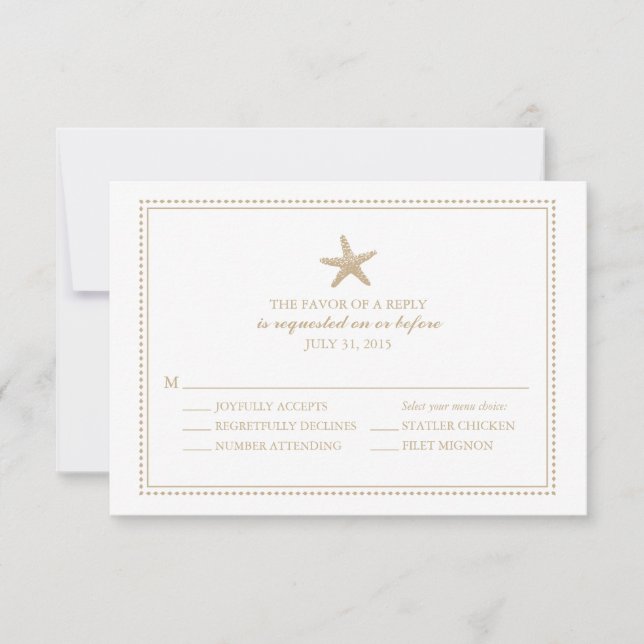 Gracity Starfish | Mariage RSVP (Devant)