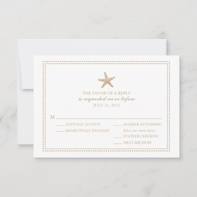 Gracity Starfish | Mariage RSVP (Devant)