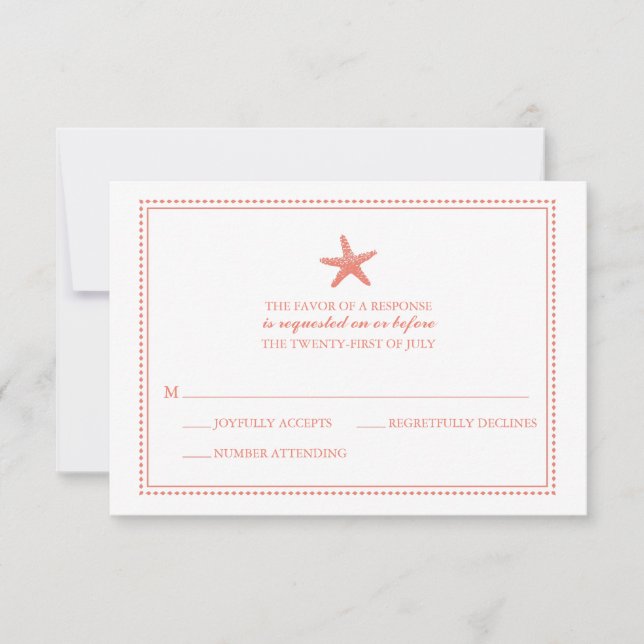 Gracity Starfish | Mariage RSVP (Devant)