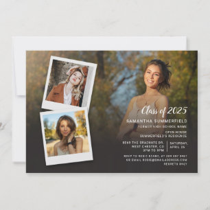 Grad 2022 Party Photo Collage Script Graduation Invitation