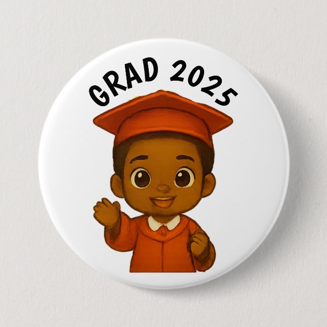 Grad 2025  3 inch round button (Front)