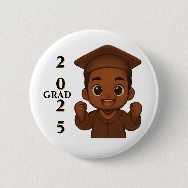 GRAD 2025 Celebration 2 Inch Round Button (Front)