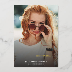 Grad 2025 Photos Graduation Gold Foil Announcement