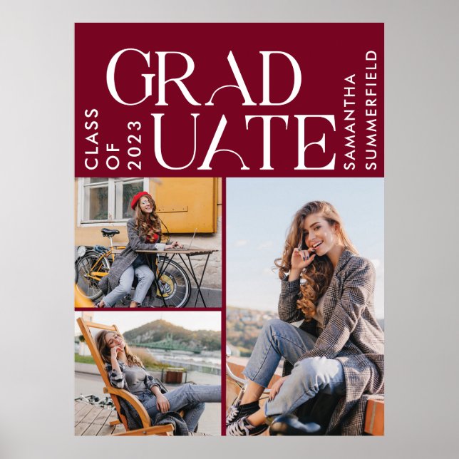 Grad 2026 Photos Graduation Keepsake Poster (Front)