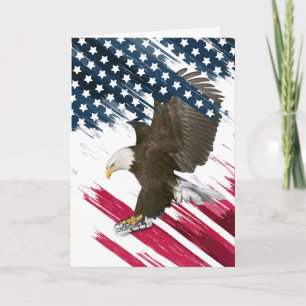 Grad Bald Eagle With Congratulations Diploma  Card