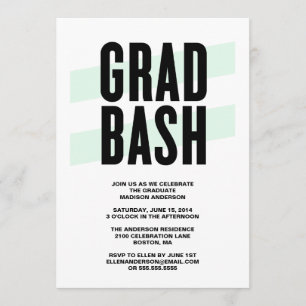 Grad Bash   Invitation de la fête de graduation