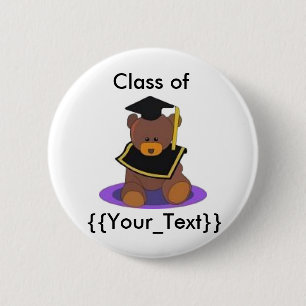 Grad Bear 2 Inch Round Button