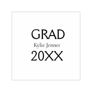 Grad bold letter name 20XX graduation year simple  Self-inking Stamp