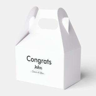 grad boy add name congrats date year text favor box