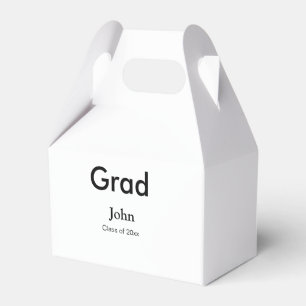 grad boy add name congrats date year text favor box
