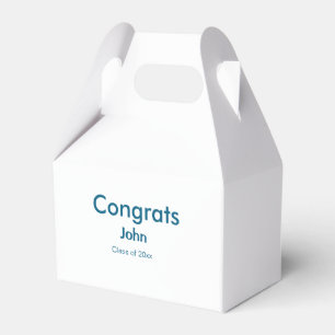 grad boy add name congrats date year text favor box