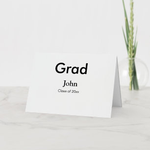 grad boy add name congrats date year text foil holiday card