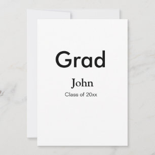 grad boy add name congrats date year text holiday card