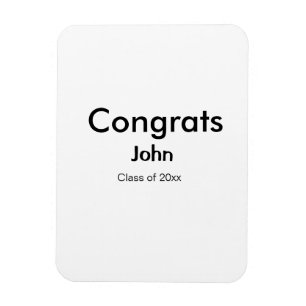 grad boy add name congrats date year text magnet