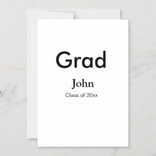 grad boy add name congrats date year text magnetic invitation