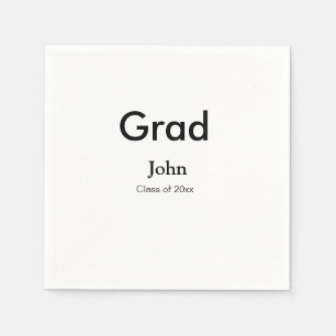 grad boy add name congrats date year text napkin