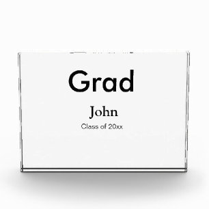 grad boy add name congrats date year text photo block