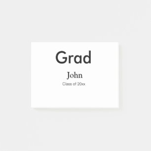 grad boy add name congrats date year text post-it notes