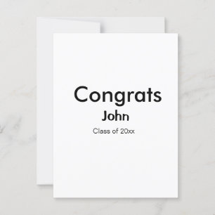 grad boy add name congrats date year text postcard