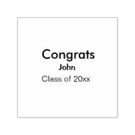 grad boy add name congrats date year text self-inking stamp