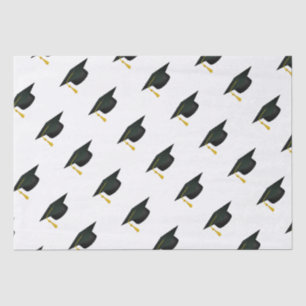 Grad Cap and Gold Tassel Graduation Tissue Paper
