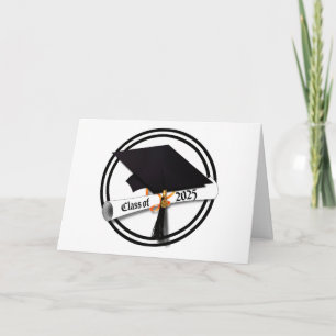 Grad Cap Diploma Class of 2025 Card